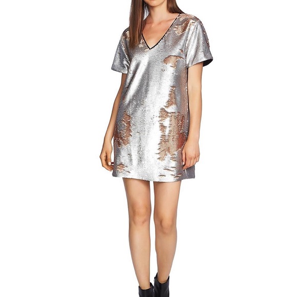 1.State Women’s V neck shift dress - Picture 2 of 8
